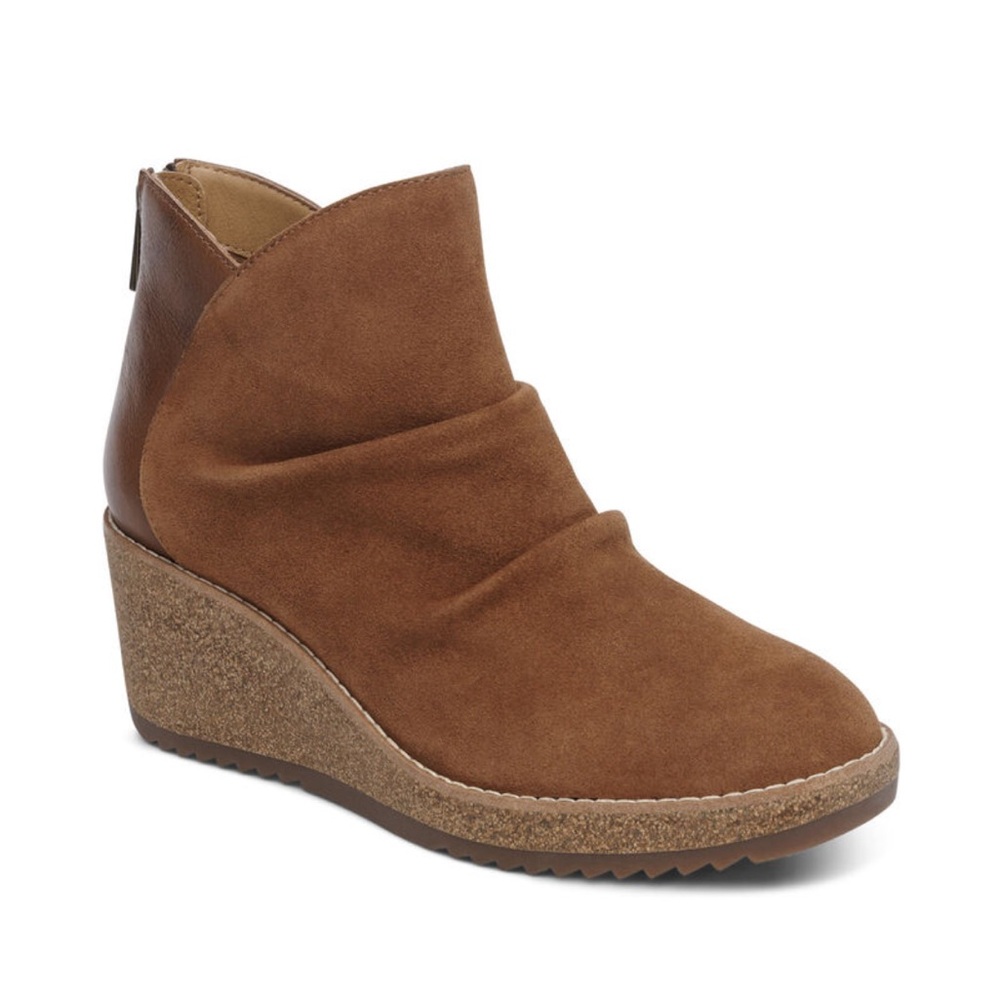 Aetrex Kara Ankle Wedge Boot weather proof